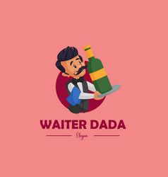 Waiter Dada Mascot Logo