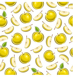 Yellow Apple Seamless Pattern