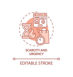 Scarcity And Urgency Terracotta Concept Icon