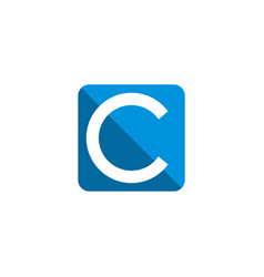 C Letter Blue Square Logo Template Design Eps 10