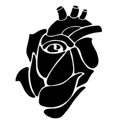 Heart Rose Hand Drawn Sketch Drawing