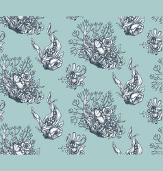 Beautiful Seamless Pattern With Hand Drawn