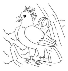 Harpy Eagle Animal Coloring Page For Kids