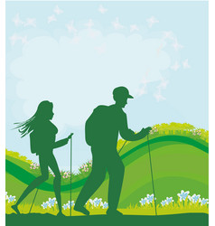 Nordic Walking In Spring