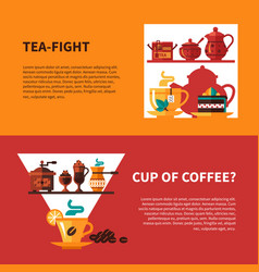 Coffee And Tea 2 Banners Design