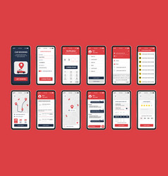 Car Booking Unique Design Kit For Mobile App