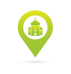 Mosque Surau Map Pointer Icon Marker Gps Location