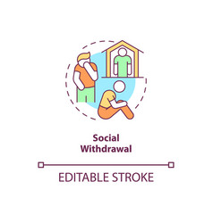 Social Withdrawal Concept Icon