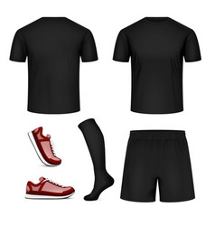 Sport Uniform Realistic Black Mockup