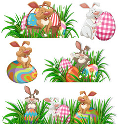 Easter Theme With Bunny And Eggs