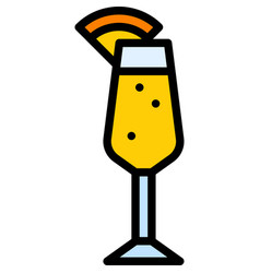 Mimosa Cocktail Icon Alcoholic Mixed Drink