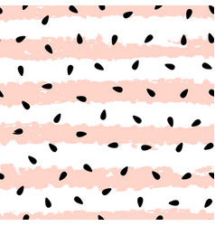 Seamless Pattern With Watermelon Seeds And Pink