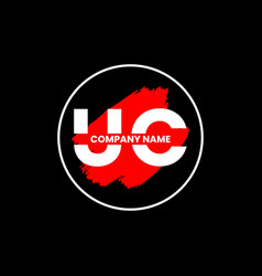 Uc Letter Simple Brush Monogram Logo Linked