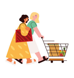 Women With Shopping Cart