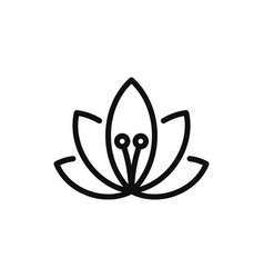 Lily Icon On White Background Line Style