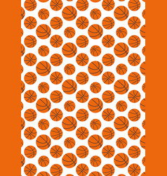 Seamless Pattern Basketballs Background