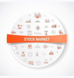 Stock Market Concept With Icon Concept With Round