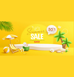 Summer Sale Podium Display Coconut Tree