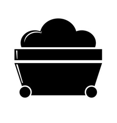 Coal And Trolley Silhouette Icon