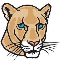 Cougar head logo mascot Royalty Free Vector Image