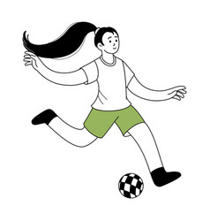 Football Outline Soccer Player With