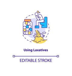 Using Laxatives Concept Icon