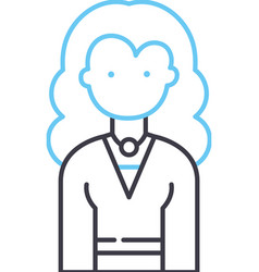 Actress Avatar Line Icon Outline Symbol