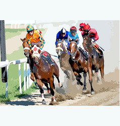 Horse Race Color - Artwork