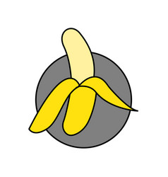 Lustration Yellow Banana Peeled Icon