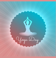 Yoga Day Poster Design With Energy Flow