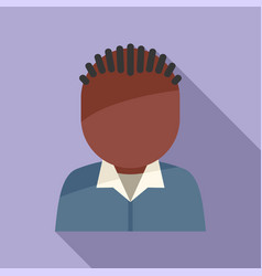 African Student Icon Flat Adult Group