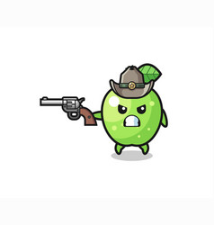 Green Apple Cowboy Shooting With A Gun