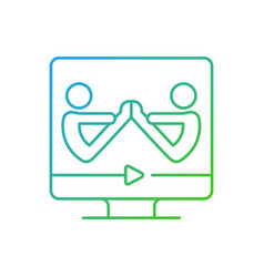 Partner Yoga Gradient Linear Icon