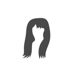 Woman Hairstyle Element Icon Design