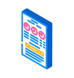 Financial Analysis Report Isometric Icon