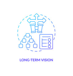 Long-term Vision Blue Gradient Concept Icon