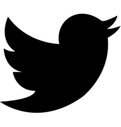 Twitter Bird Logo Icon Realistic Social Media