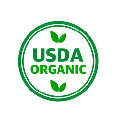 Usda Organic Shield Sign Symbol No Gmo