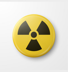 Yellow Warning Danger Radiation Sign