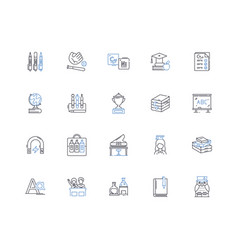 Alternative Education Line Icons Collection