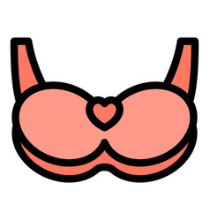 Woman Underware Icon Color Outline