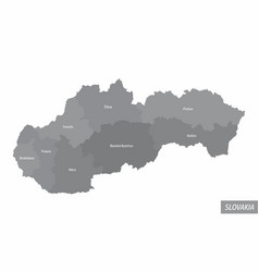 Slovakia Grayscale Map