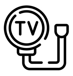 Tv Box Cable Icon Outline Smart Monitor