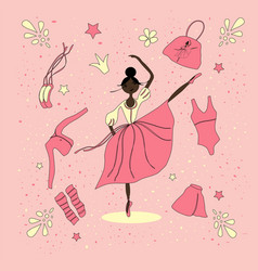 A Black Ballerina In Pink