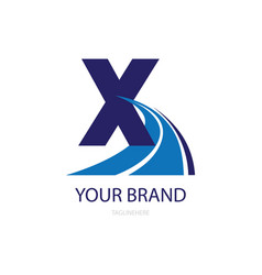 Letter X Road Way Logo