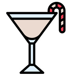 Peppermint Martini Cocktail Icon Alcoholic Mixed