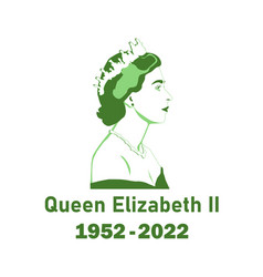 Queen Elizabeth Young Portrait Green 1952 2022