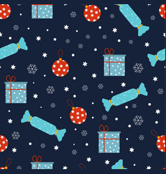 Seamless Pattern With Gift Boxes Christmas