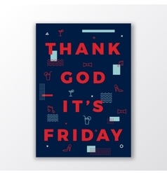 Thank God Its Friday Swiss Style Minimal Poster