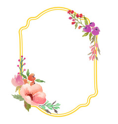 Watercolor Flower Frame Wreath Made